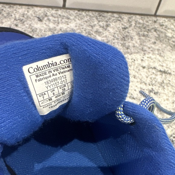 Columbia Omni Grip Techlite Shoes Youth Sz 7 Blue Gray Waterproof Trail Sneakers - Picture 7 of 8